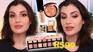 TESTANDO MAKES NOVAS: BASE GIVENCHY, CORRETIVO BENEFIT, BRONZER GUERLAIN, PALETA CATRICE