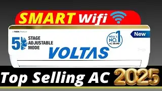 Voltas 1.5 Ton 5 Star Inverter Split AC | 185V Vertis Smart Elite Gold, White