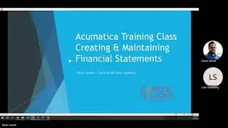 Acumatica Training Class -  Financial Statement Creation