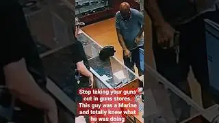 Discharge in GUN STORE that should of NEVER happened 🤦🏿&zwj;♂️ #shorts #gun #viral
