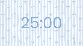 25 Minutes Countdown Timer - No music | Focus | Study | Reflection | Pomodoro