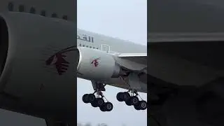 Qatar 777 Close Up Gear Retraction #Shorts