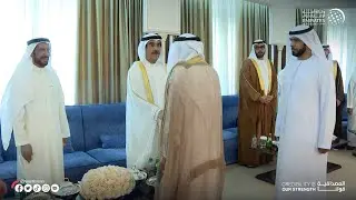 سعود بن راشد المعلا يواصل استقبال المهنئين من الشيوخ والمواطنين والمسؤولين بعيد الفطر