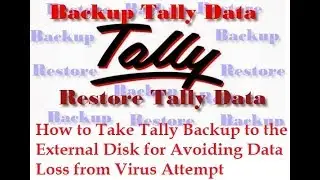 How to take Backup of the Tally Data for avoiding Data Loss