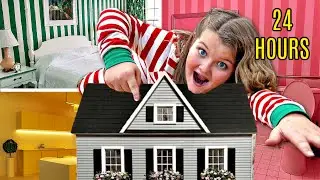 STUCK in a DOLLHOUSE for 24 HOURS!