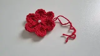 Flor f&aacute;cil de croch&ecirc; muito simples e f&aacute;cil. 