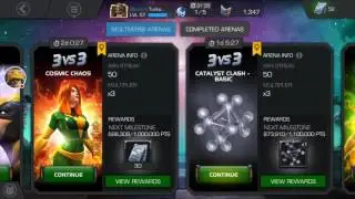 MCoC - Arena points difference using 3* and 4* 50 win streak comparison