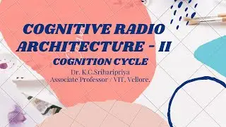 COGNITIVE RADIO ARCHITECTURE - II (THE COGNITION CYCLE - Observe, Orient, Plan, Decide, Act )