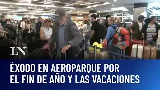 Éxodo en aeroparque por el fin de año y las vacaciones