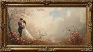 Soft Romantic Painting | Valentine's Painting | Piano Music | TV Art