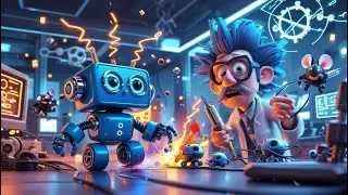 Robbie the mischievous robot's journey to the magical world | Magic Button Adventure | #kidsvideo