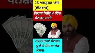 punjab pension scheme October 2025, #pensionscheme #pension #pensionistas #pensioners_news #punjab
