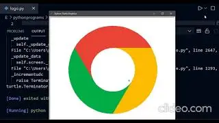 python reels|| chrome logo using python turtle|| python trending reels||jpwebdvelopers