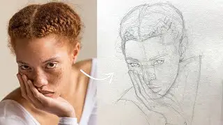 How to draw a portrait using loomis method 
