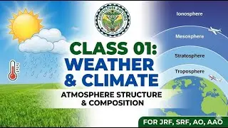 Class 01: Weather & Climate | Atmosphere Structure & Composition | Meteorology for JRF, SRF, AO, AAO
