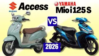 Suzuki Access против Yamaha Mio i125 S | Сравнительный анализ | Характеристики и цена | 2026