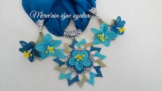 TÜM DETAYLARIYLA İĞNE OYASI FULAR MONTELEME...(MONTAJ) TURKISH NEEDLE LACE