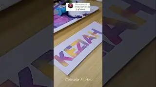Block Letter Calligraphy for Names | Bold Style #shorts #art #watercolor #calligraphy #lettering