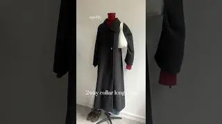 CF241021 2way collar long coat /  