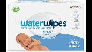 WaterWipes Original Biodegradable Baby Wipes, 99.9% Water Based Wet Wipes & Unscented for Sensitive