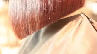 A line bob hair cut by Bruce Kushnick of beauty by bruce