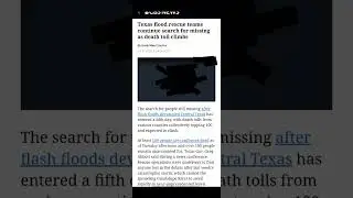 Texas rescue team continue search for missing as death toll climbs#fyp #news #trending #viral #Texas