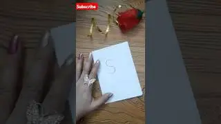 Easy Rose With Letter S/Valentine's Day Drawing#shorts #youtubeshorts #drawing #rose #valentinesday