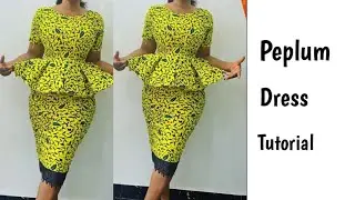 Box pleated peplum dress Tutorial. kissing pleats dress
