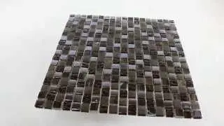 Glas Marmor Mosaik Fliesen Braun Getrommelt