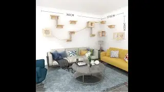 want to immediately DIY Cat Tree Solid Wood Cat Scratcher Wall HET-688-2 ?