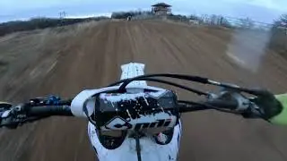 Dialing in some late day jumps on the YZ