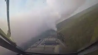 A N.C. Forest Service SEAT drops water on the Great Lakes Fire in Croatan National Forest