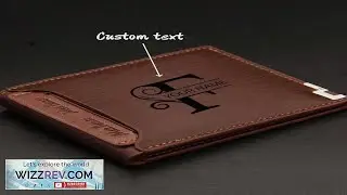 1pc Custom Men's Leather Wallet Engraved Initials Laser Engraving Ideal Gift