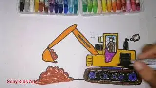 Drawing for kids,Kids Toy Excavator Toy,