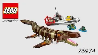 LEGO Instruction - Jurassic World - 76974 - Mosasaurier: Die Bootmission