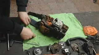 KÓBORÉK: Oleo-Mac 950 szétszerelés (disassembly)