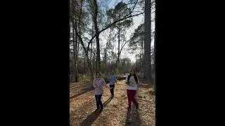 A little dance in between the hike at Sam Houston Forest 🌿💃Sushee Gang: Susan-Sharon-Sheetal #dance