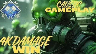 Gas Daddy Goes Off! 💨 4K DAMAGE Caustic Domination in Apex Legends