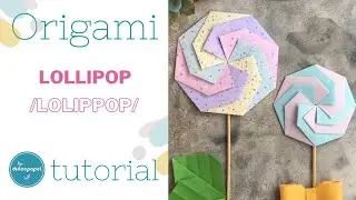 Origami Lollipop flower :: Flor chupet&iacute;n - Tutorial | DIY