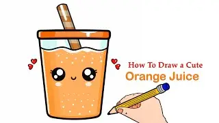 How To Draw a Cute Orange🍊 Juice Easy | Draw a Cute Orange🍊 Juice (Orange🍊 Drink) - Step by Step