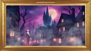 Gothic Castle at Night | Vampire Animation | Frame TV Art | Screensaver 4K | No Sound Video