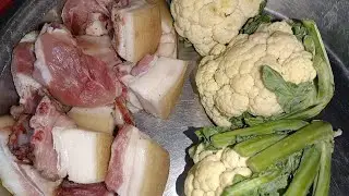 How to make pork meat in cauliflower ll Pork and cauliflower recipe ll Pork cauliflower recipe