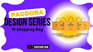 How To design A 3d Shopping bag Mockup || Day 19 || Pacdora