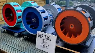 air raid siren run display at drop redoubt Fort open day , 35hz power limit due to site power