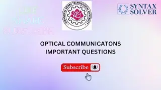 OPTICAL COMMUNICATIONS IMPORTANT QUESTIONS | #jntu#importantuestions #viral #viralvideo