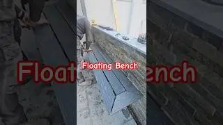 awesome floating bench #landscaping #construction #howto #carpentry #dewalt #composite #bench