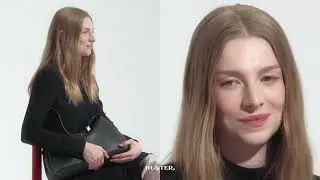 Hunter Schafer gets a complement from Miranda July #hunterschafer #mirandajuly #prada #shorts