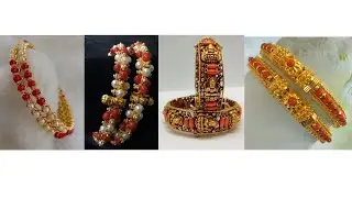 latest gold coral bangle designs with weight