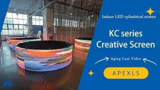 Indoor P2.5 LED cylindrical screen aging video
