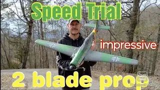 Speed Trial 100+MPH Flightline Focke-Wulf TA-152 -2 blade prop #smokeymountainrc #aviation #motionrc